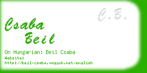 csaba beil business card